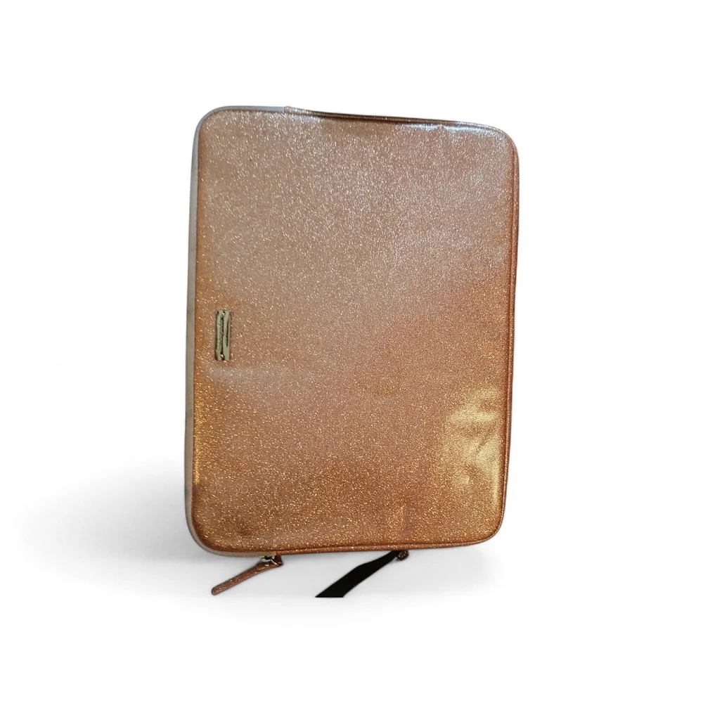 Kate Spade Metallic Rose Gold Glitter 13 In Laptop Case